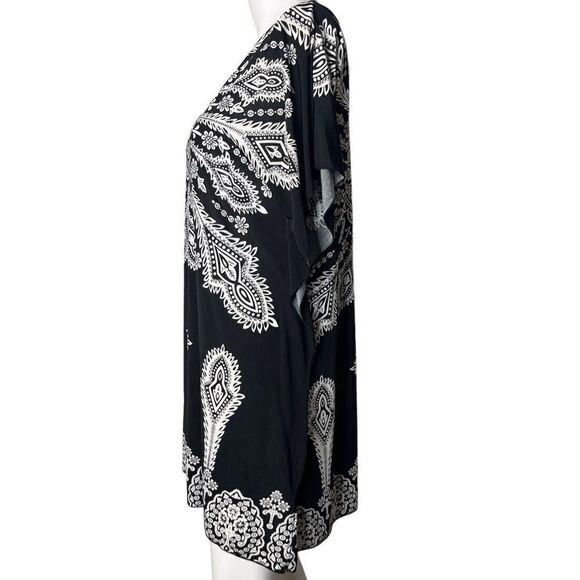 CristinaLove Boho Mandala Tunic Dress Black and White Size Small - Picture 3 of 6